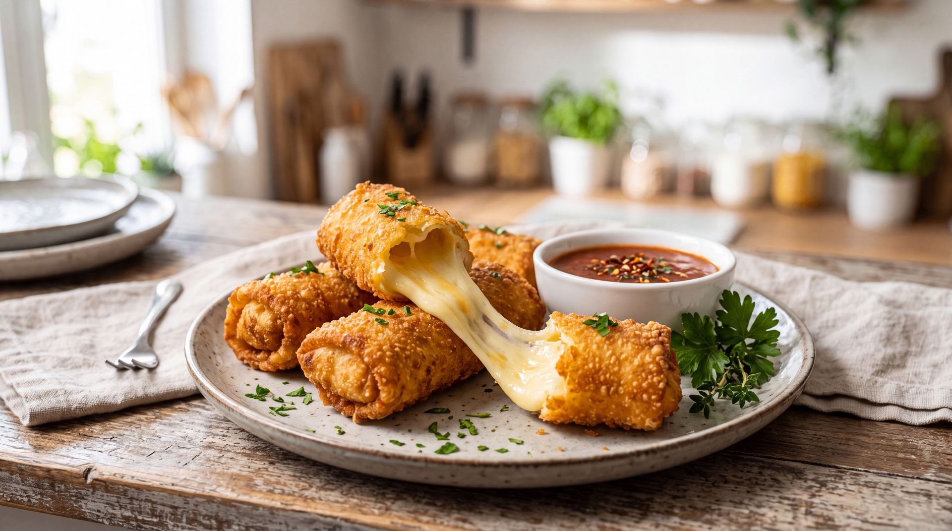 Fried Cheese Toast Rolls
